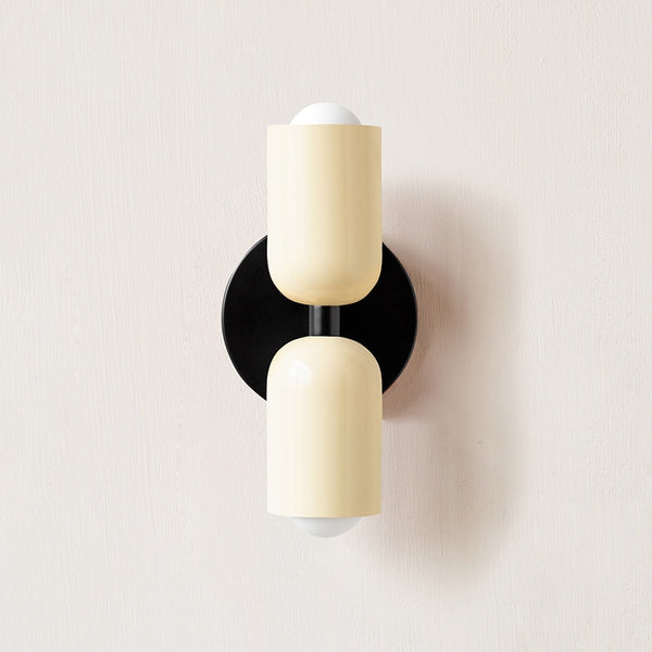 Contemporary & Stylish Torre Double Head Wall Light - White, Black, Green & Red