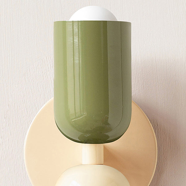 Contemporary & Stylish Torre Double Head Wall Light - White, Black, Green & Red