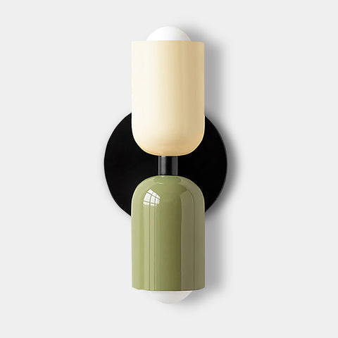 Contemporary & Stylish Torre Double Head Wall Light - White, Black, Green & Red