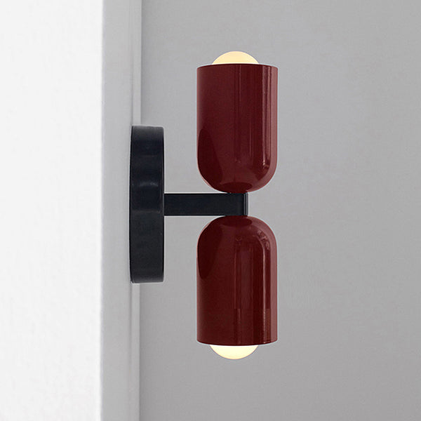 Contemporary & Stylish Torre Double Head Wall Light - White, Black, Green & Red