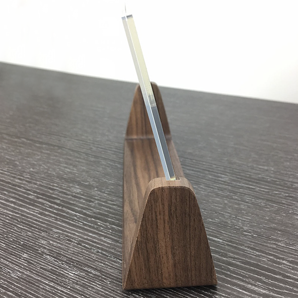 Modern Minimalist U-Shaped Wooden & Acrylic Photo Frames - Beech & Walnut