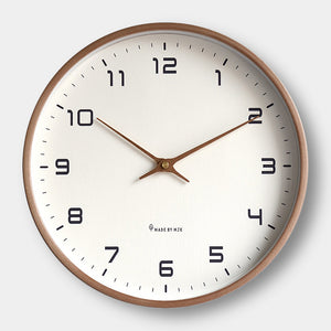Modern Wooden Needle Wall Clock - Dark & White Wood - 25cm, 30cm, 
