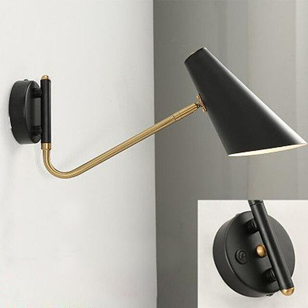 Modern bedroom living room hoxton wall lights - Black, White, Gold