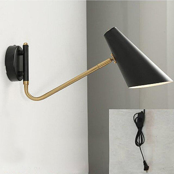 Modern bedroom living room hoxton wall lights - Black, White, Gold