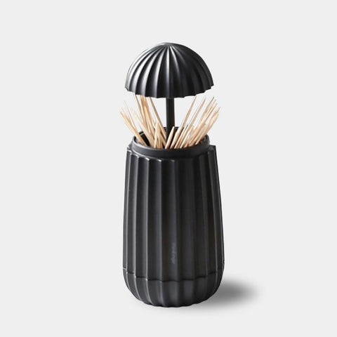 Modern plastic cactus toothpick storage holder & dispenser - Black, White, Green