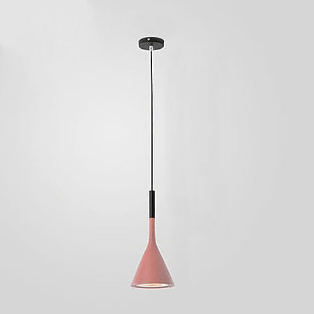 Modern colour Scandi cone pendant ceiling lights - Black, White, Grey