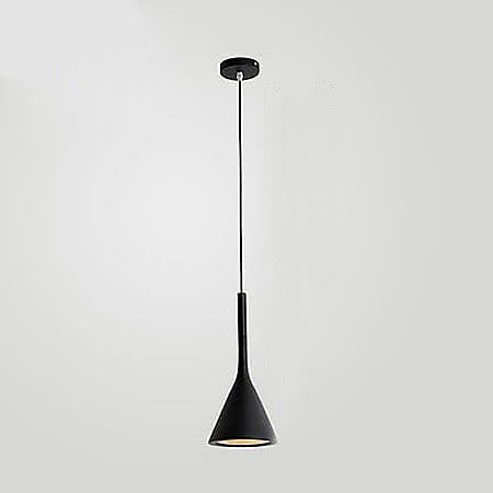 Modern colour Scandi cone pendant ceiling lights - Black, White, Grey