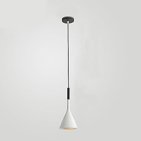 Modern colour Scandi cone pendant ceiling lights - Black, White, Grey