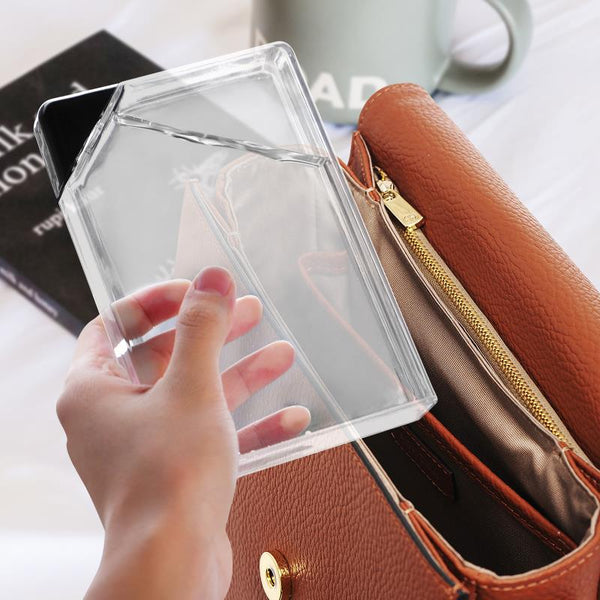 Contemporary flat plastic water bottle - 450ml - slim compact design