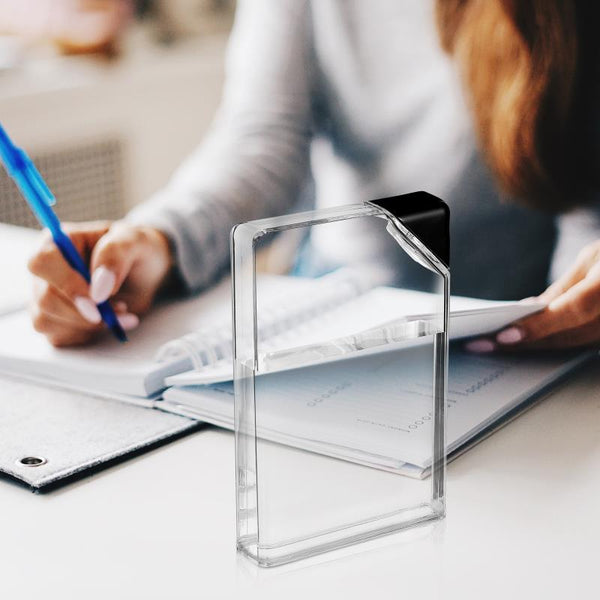 Contemporary flat plastic water bottle - 450ml - slim compact design