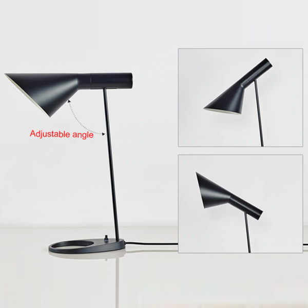 Modern jacobsen home office desk table lamp - Black, White