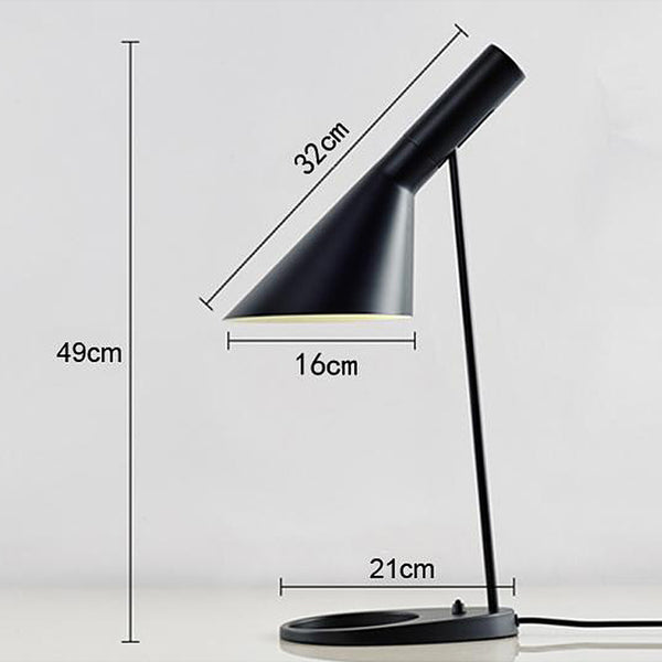 Modern jacobsen home office desk table lamp - Black, White