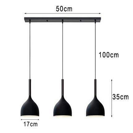 Modern nordic pendant chandelier dome lights - Black, White, Grey