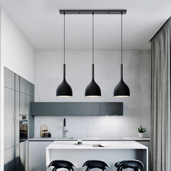 Modern nordic pendant chandelier dome lights - Black, White, Grey