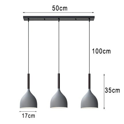 Modern nordic pendant chandelier dome lights - Black, White, Grey