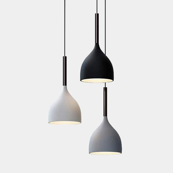 Modern nordic pendant chandelier dome lights - Black, White, Grey