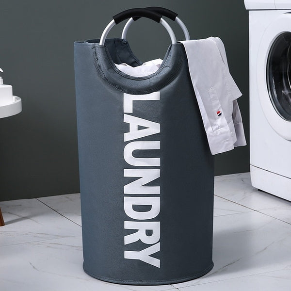 Modern stylish portable lightweight laundry basket bag - Black, Grey
