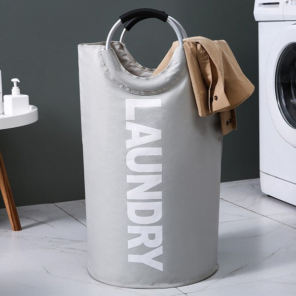 Modern stylish portable lightweight laundry basket bag - Black, Grey