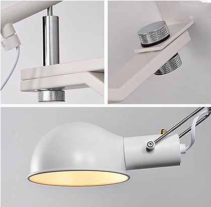Large modern stylish long-arm wall lamp light - Black, White