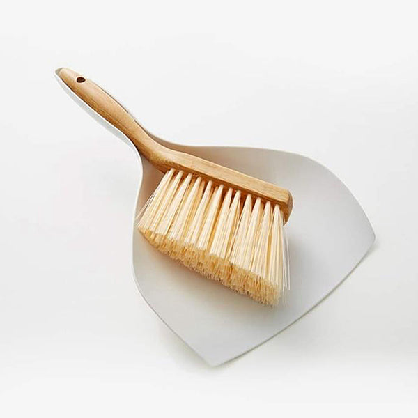 Modern stylish small space saving plastic dustpan and brush set