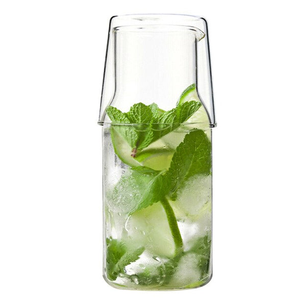 Modern stylsish clear water glass carafe & tumbler - Small, Large