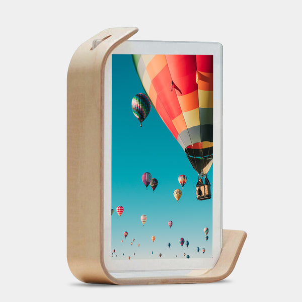 Modern wooden acrylic photo frames - 6, 7 & 8 inch - Beech & Walnut