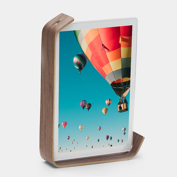 Modern wooden acrylic photo frames - 6, 7 & 8 inch - Beech & Walnut