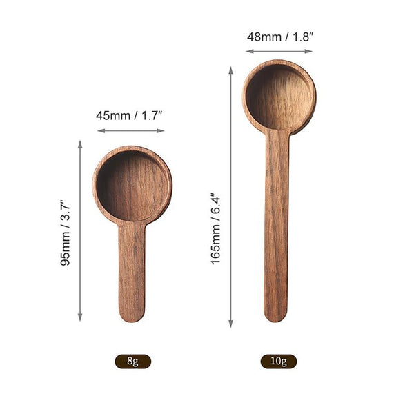 Modern stylish natural wooden walnut coffee scoop spoon - 8g, 10g