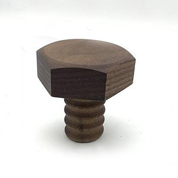 Modern woooden screw and bolt fun wall hooks - walnut, beech