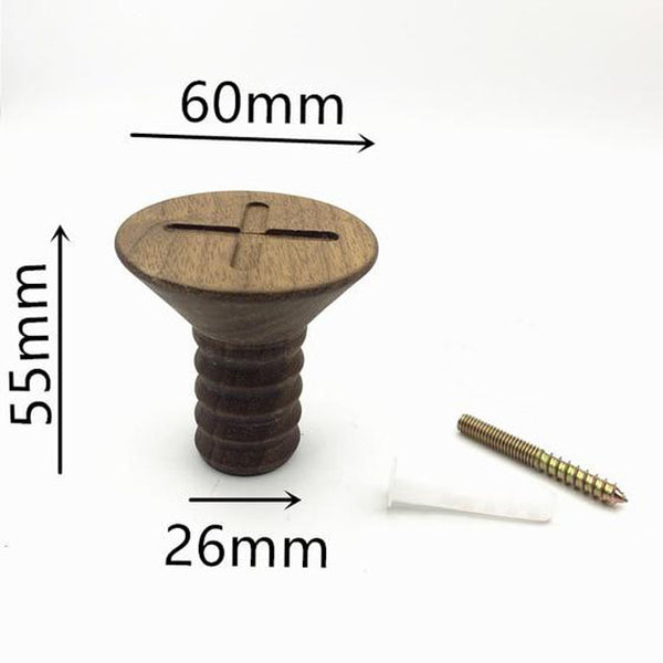 woooden screw and bolt hooks