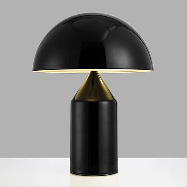 Modern Metal Mushroom Table Lamp - White, Black, Gold - Small & Large