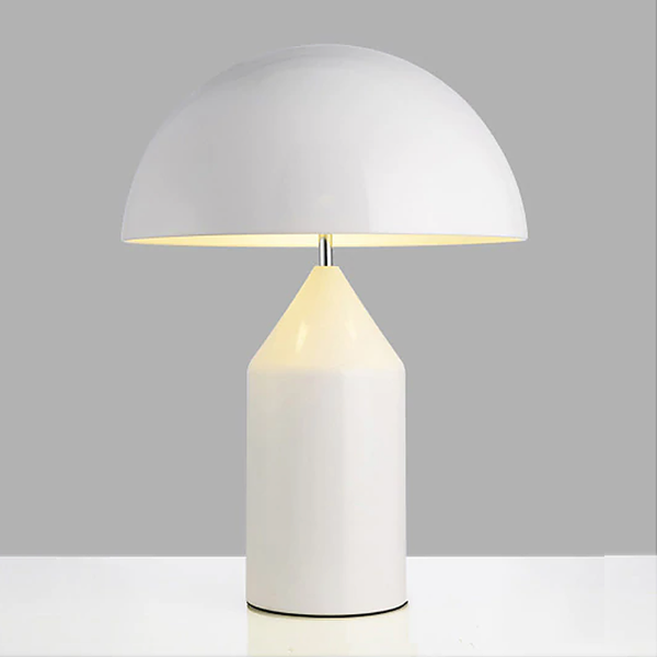 Modern Metal Mushroom Table Lamp - White, Black, Gold - Small & Large