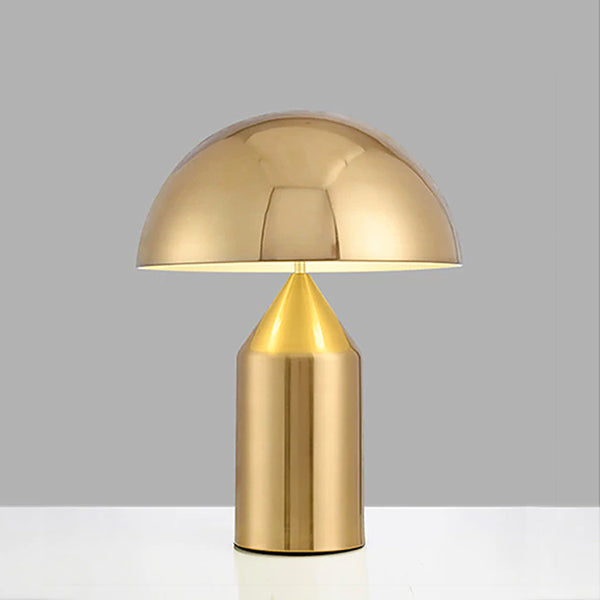 Modern Metal Mushroom Table Lamp - White, Black, Gold - Small & Large