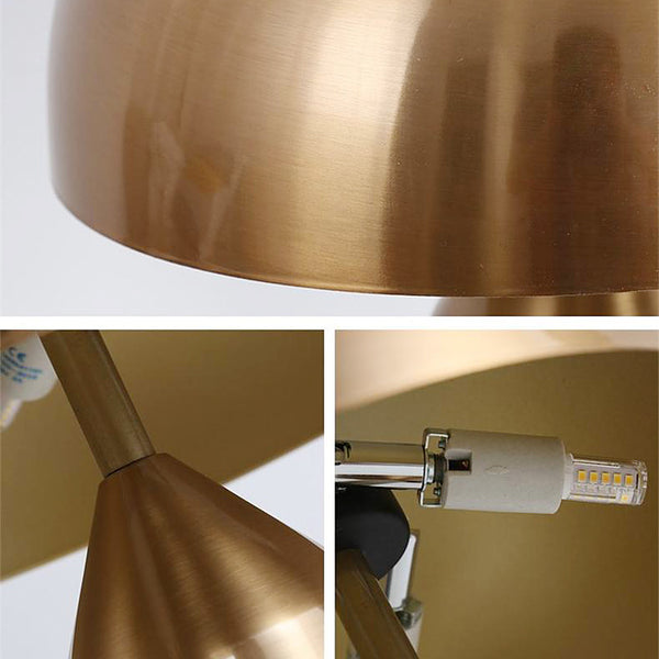 Modern Metal Mushroom Table Lamp - White, Black, Gold - Small & Large