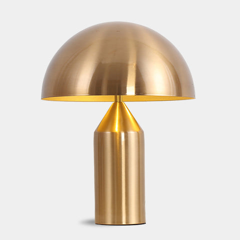 Modern Metal Mushroom Table Lamp - White, Black, Gold - Small & Large