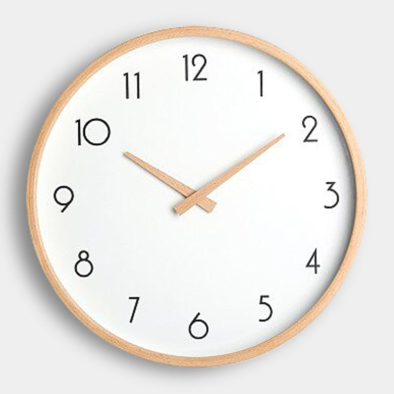 Minimalist Contemporary Wooden Wall Clock - Dark & Light Wood - 25cm, 30cm, 35cm