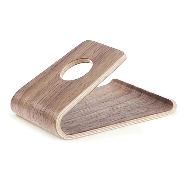 Modern Wooden Mobile Phone Holder - Maple & Walnut Plywood