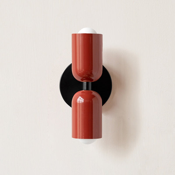 Contemporary & Stylish Torre Double Head Wall Light - White, Black, Green & Red