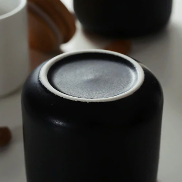 Modern stylish ceramic kitchen storage jars - Black, White - Small, Medium, Large