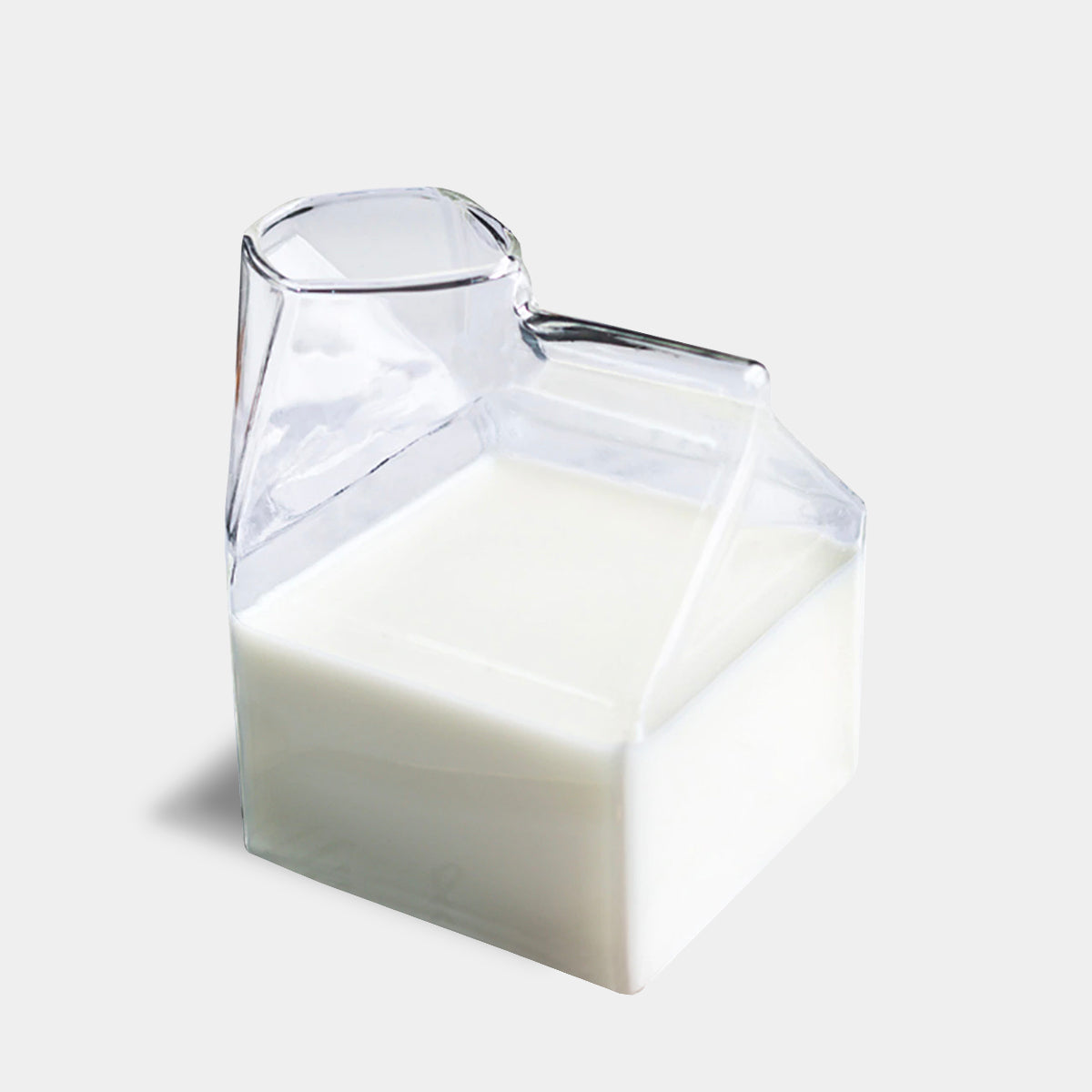 Modern glass water juice milk carton jug