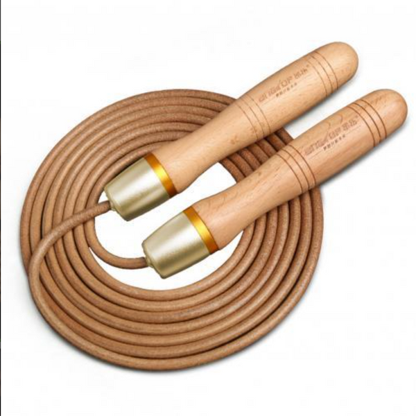 Luxury modern & stylish leather and wood skipping rope - Gold, Grey, Silver, Pink