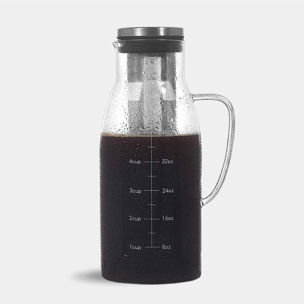Cold Brew Coffee Maker - 1.5 Litre - Glass & Stainless Steel