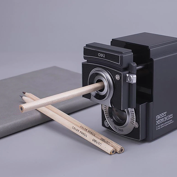 Modern Retro Vintage Style Camera Pencil Sharpener