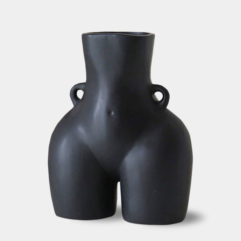 Female Body Ceramic Vases - Black, White - Small, Large - Love Handles