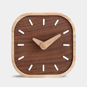 Modern Retro Midcentury Modern Noho Wooden Table or Wall Clock