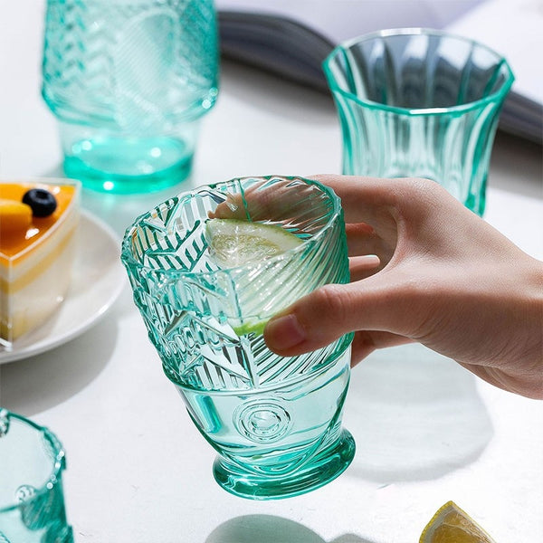 Stackable Koi Fish Glasses Set - Amber, Blue, Grey