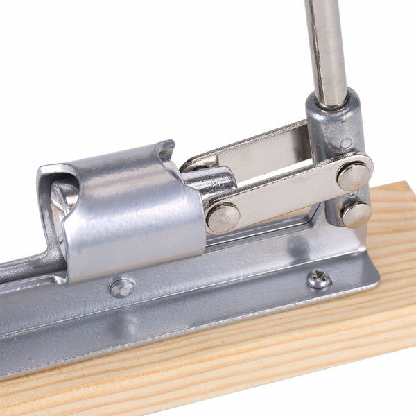 Stainless steel and wood heavy duty nut cracker