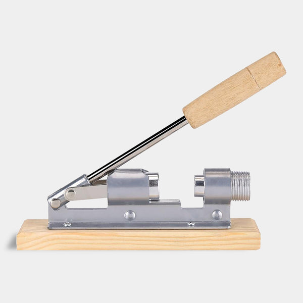 Stainless steel and wood heavy duty nut cracker
