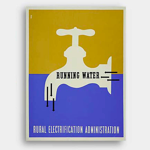 Lester Beall Canvas Art Prints - Light, Running Water, Heat Cold