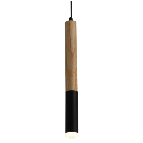 Black and white modern tube suspension pendant lights